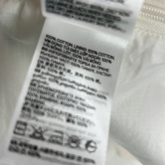 H&M white cotton crop top with eyelet puff sleeves XL - Picture 6 of 11